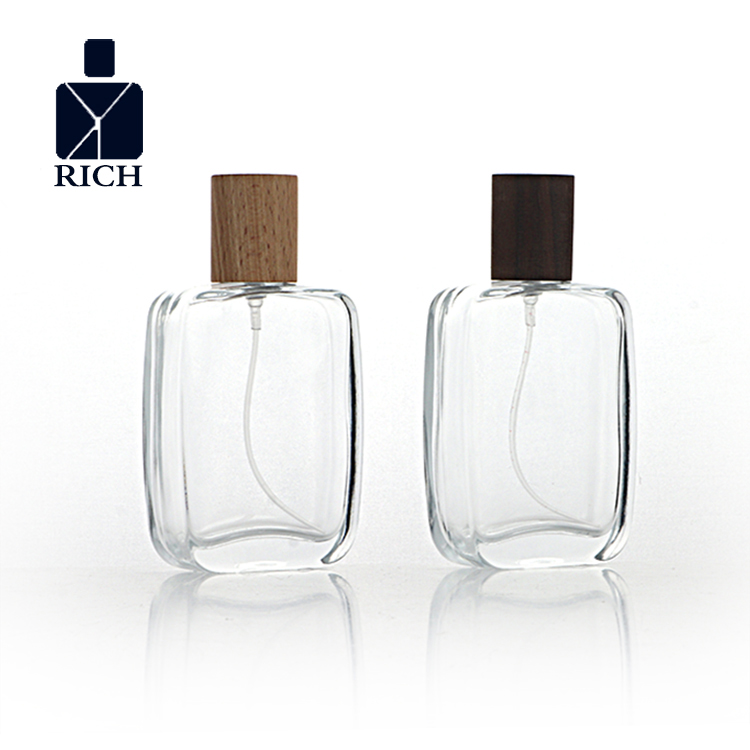 OEM China Small Perfume Spray Bottle - 50ml Fancy Glass Perfume Bottles With Wooden Cap – Zeyuan