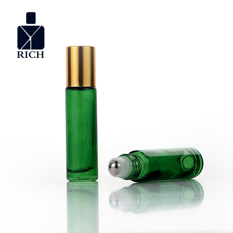 Renewable Design for 30ml Essential Oil Bottles - 10ml Customized Colour Green Roll On Bottle – Zeyuan